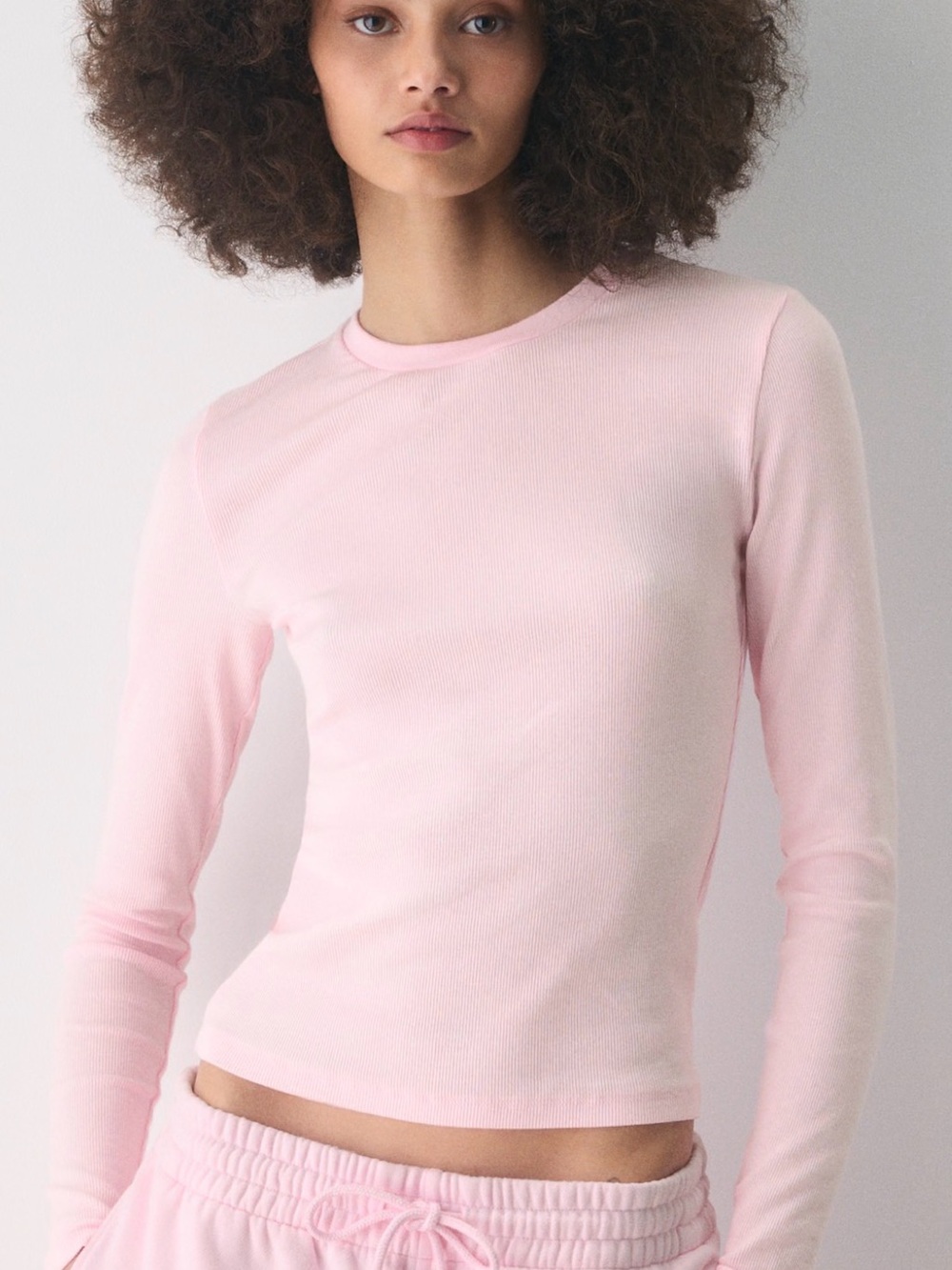 Aritzia Homestretch Rib Solo Longsleeve - Villa Pink